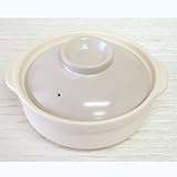 カラー土鍋　６号　白　１人用　IH対応　美濃焼