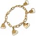 Yellow Gold Designer Five Charm Bracelet