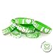 Keep-A-Breast 1 Inch I Love Boobies Bracelet Green/White