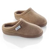 Tempur-Pedic Classic Velour Tempur-Pedic Classic Velour Slippers, His/Hers (Small (Women's 6 - 7), Tan)