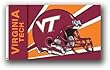 Virginia Tech Hokies 3 Ft. X 5 Ft. Flag W/Grommetts - Helmet Design - NCAA