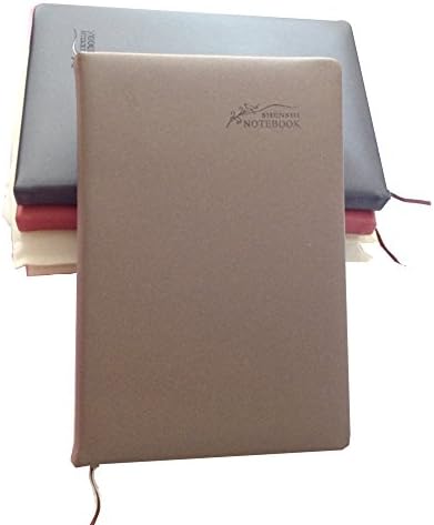 ecLine Nacarat Imitation Leather Ruled Notebook, Notepad, Diary -100 Pages, A5-5.55" x 8.11" (Brown)