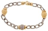 14K Two Tone Fancy Link Bracelet