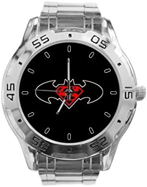 Queen Ali Custom Batman Vs Superman Logo Men's and Women's Sport Watches Silver Stainless steel Strap Watch