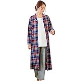 Angeliebe エンジェリーベ 授乳 口 付 産後 も 使える パンツ 付 3点 セット パジャマ M ～ L ブルー チェック