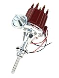 Pertronix D7141711 Flame-Thrower Vacuum Advance Red Male Cap Billet Electronic Distributor with Ignitor III Technology for Chrysler/Dodge/Plymouth 273-360