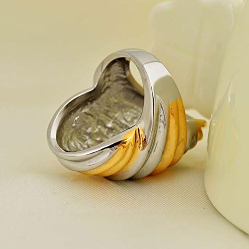 Jewelryfinds Men High Quality Titanium Steel Fashion Ring Double Plating Polishing