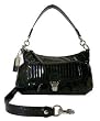 Coach Poppy Large Groovy Liquid Gloss Patent Leather Cross Body Bag 18671 Black
