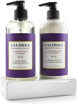 Caldrea 2-piece Petite Sink Set, Lavender Pine Ceramic Caddy