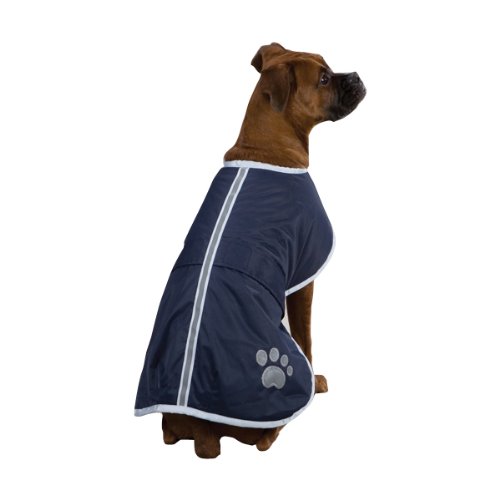 Zack & Zoey Polyester Nor’easter Dog Blanket Coat, Medium, Navy