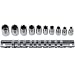 Northern Industrial Deep Well Socket Set - 1/4in. Drive, 10-Pc. SAE Set