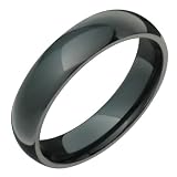 Annalyne - Alluring Black Titanium Wedding Band for Him and/or Her