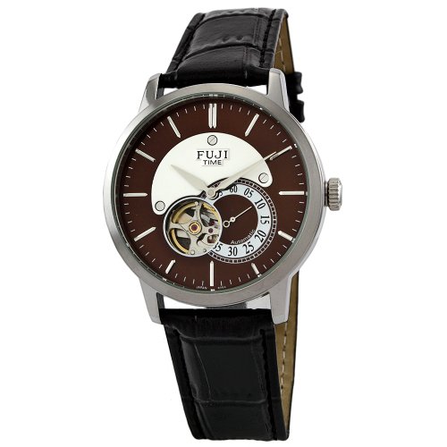 Fujitime Men's M3321S5L-E ''Kokedera Series'' Automatic Stainless Steel See-Through Leather Watch
