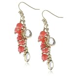Leslie Danzis Coral And Crystal Cluster Earrin
