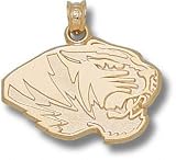 Missouri Tigers Solid 10K Gold Tiger Head 9/16'' Pendant