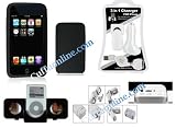 Cuffu iPod Touch 2 (2nd Generation)/ Touch 2G Great Deal Combo Package Black Skin Case Cover & Home Charger , Car Charger, Data Cable & Black Ipod Speakr & FREE Screen Protector (6 in 1 dead iPod NOT INCLUDED) in Only One LOWEST Shipping Rate - Great Holid