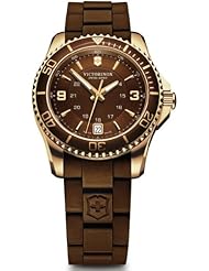 Victorinox Swiss Army Maverick GS Brown Dial Brown Rubber Ladies Watch 241615