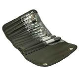 Twelve Piece Large Brush Set In Black Wallet 251 gr