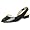 daniblack Women's Anna Peep Toe Flat,Black,8.5 M