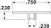 Tanis - AH250260CF - Strip Brush Holder, Sz 0.75, 60 In L, PK10