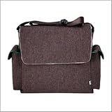 Herringbone Messenger Tweed Diaper Bag