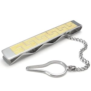 KONOV Pince À Cravate Homme - Haute Qualité - Acier Inoxydable - Cadeau pour Homme - Couleur Or Argent - F22021