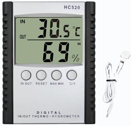 Topunion Brand New Digital Indoor Outdoor In/Out Thermometer Hygrometer Thermo-Humidity Meter HC520