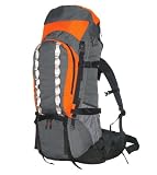New 80 +10L MULTIDAY Internal Frame Backpack Travel Camp Hiking Bag- Orange- Lifetime Warranty
