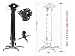 Mount World 1301 Universal Adjustable Projector Ceiling Mount In Black Color image 2