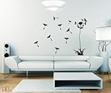 Wandtattoo Pusteblume mit Gras Nr.D22 (1,50 x 0,58 m) Wandaufkleber