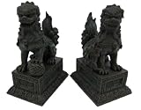 Chinese Guardian Lions (Foo Dogs) Bronze Finish Bookends