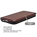 Galaxy Wireless Cases Compatible for Samsung Galaxy GT-I9200 I9205 i527 Mega 6.3 Case, Mega 6.3 Wallet Case, Slim Flip Folio [Kickstand] Pu Leather Wallet Case with ID&Credit Card Slot, Brown