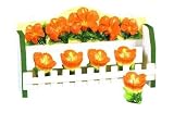 HIBISCUS 3-D Majolica Spice Rack & Jars *NEW*