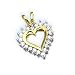 14K Yellow Gold 1/4 ct. Diamond Heart Pendant with Chain