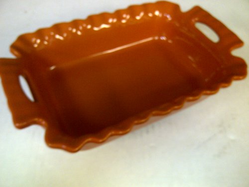 TBC Casserole Dish: Oven Safe Casserole Dish, Burnt Orange Rectangle Oven Bakeware with Handles. 8