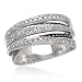 Blue Diamond Fashion Ring 5/8 Carat (Ctw) 14K White Gold Ring