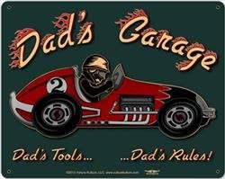 Vulture Kulture Dad's Garage Metal Sign