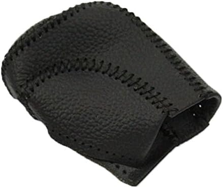 DSport Black Leather Black Sewing Hand-stitching Gear Shift Knob Cover for 2014 Toyota Carola Automatic Transmission