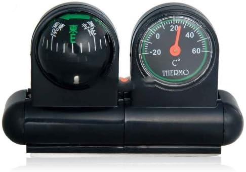 2 in 1 Car Thermometer &amp; Compass (Black)