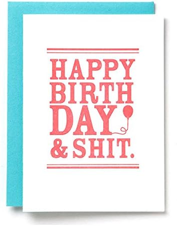 Happy Birthday & Sht, Funny Greeting Card