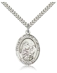 St. Bernard of Montjoux Medal, Sterling Silver, Large, Quarter Size