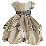 LITO Toddler Kids HOLIDAY METALLIC Christmas Dress Special Occasion Girl 12M-7