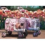 5th Avenue Pet Stroller - Luxury Edition - Pink (Pink) (26H x 14W x 17D)