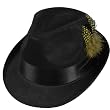 Hip Hop Felt Hat with Feather - Adult Std.