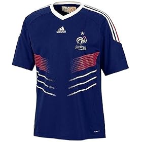 adidas - Maillot Football Equipe France FFF Domicile - Manches courtes - Bleu roi/Blanc