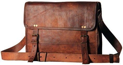 Handmadecart Men's Auth Real Leather Messenger Laptop Briefcase Satchel Mens New