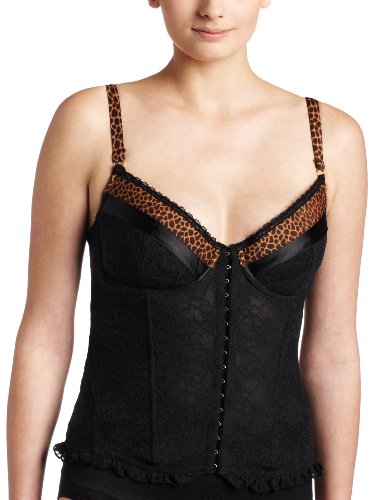 Jessica Simpson Women's Lace And Leopard Full Bust Corset Jessica Simpson Women's Lace And Leopard Full Bust Corset