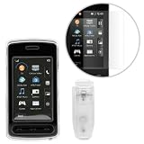 Transparent Clear Crystal Snap-on Cover Case with Clip + Clear Reusable LCD Screen Protector for AT&T LG Vu CU920 Cell Phone