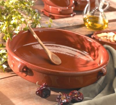 La Tienda Terra Cotta Cazuela Dish (10 inch, 192 oz/ 24 cup capacity)