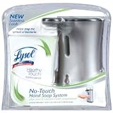 Lysol Healthy Touch Hand Soap, Starter Kit Stainless, Aloe, 8.50-Ounce